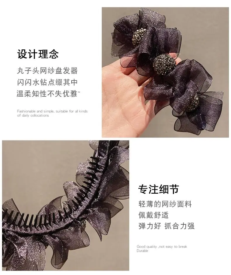 High Ponytail Hairpin with Sweet Balls Bow — feature 9