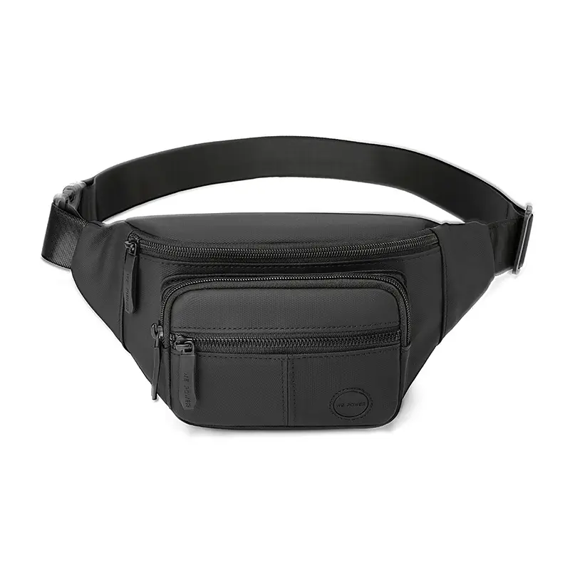 Men's Black Waist Bag Travel Casual Lightweight