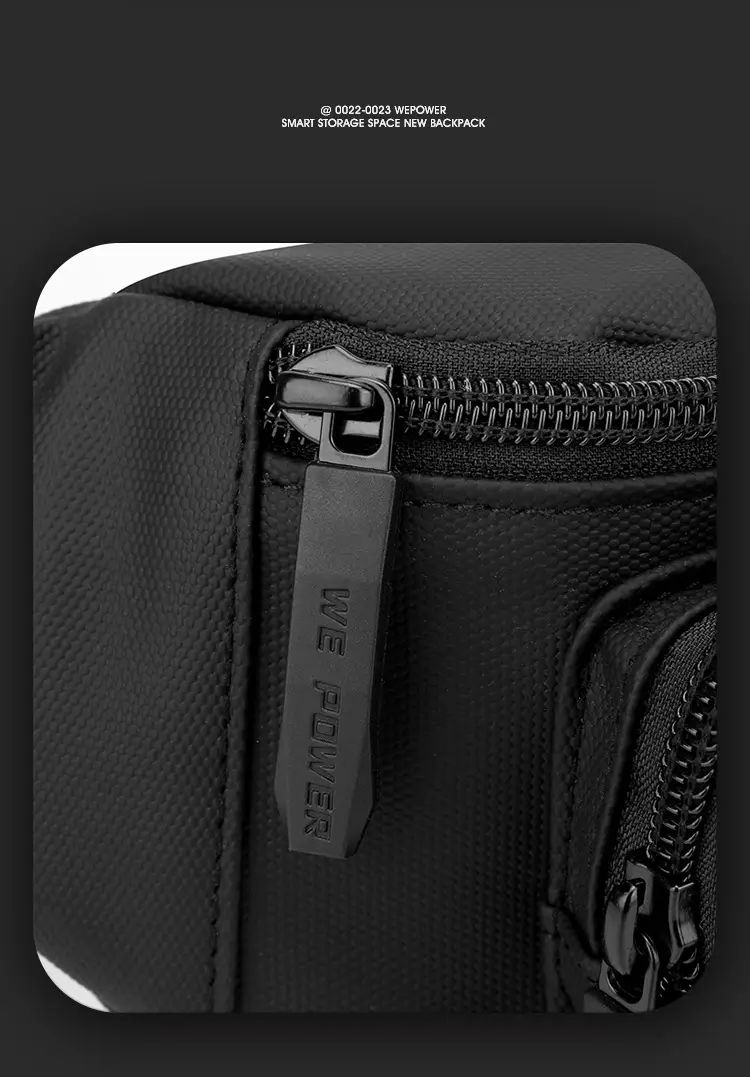 Men's Black Waist Bag Travel Casual Lightweight — feature 20