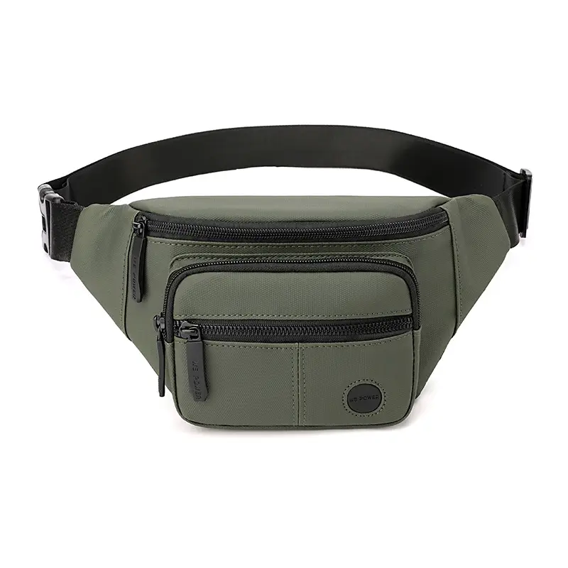 Men's Black Waist Bag Travel Casual Lightweight