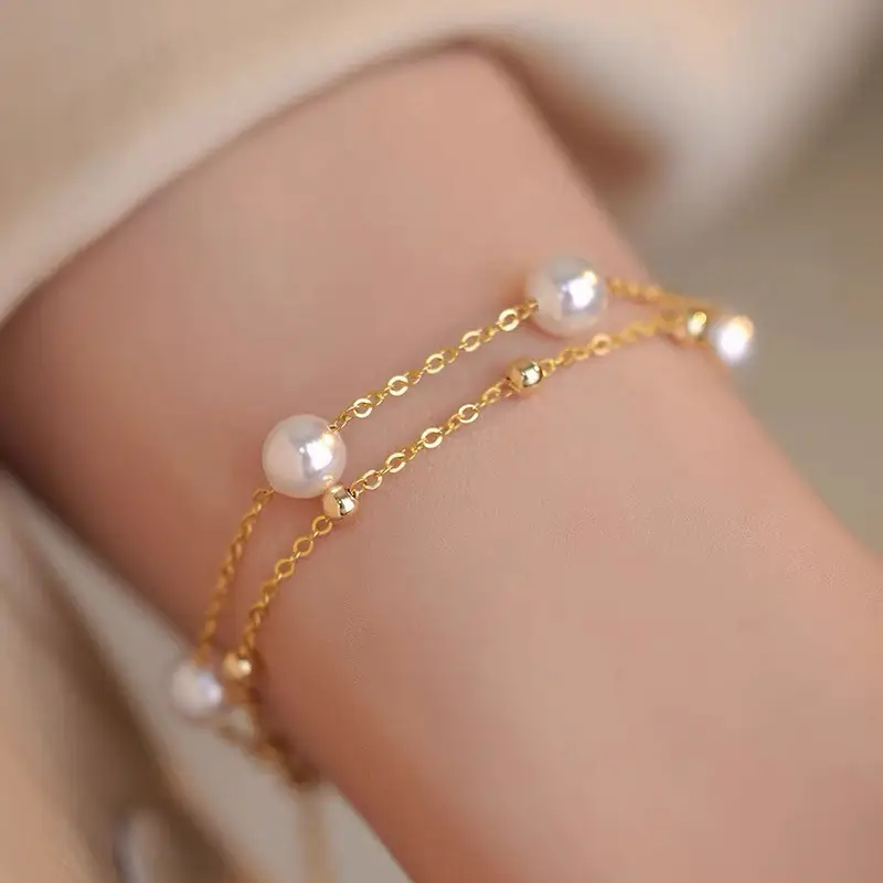 Gold Pearl Bracelet for Women Summer Fashion - Image 3