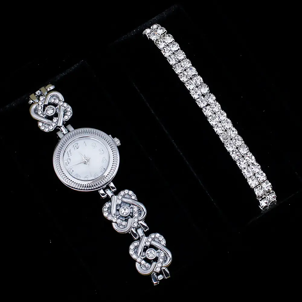 Flower Pendant Necklace Set for Women Quartz Watch Bracelet Accessories - Image 10