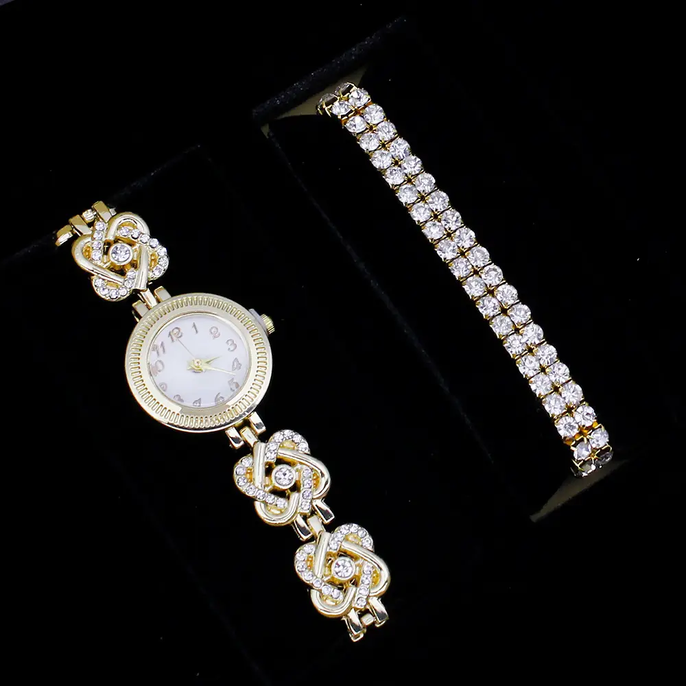 Flower Pendant Necklace Set for Women Quartz Watch Bracelet Accessories - Image 12