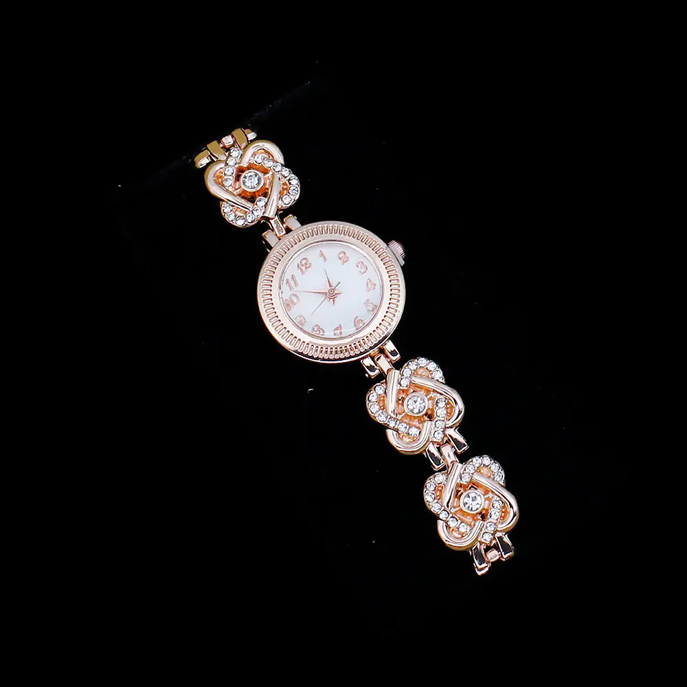 Flower Pendant Necklace Set for Women Quartz Watch Bracelet Accessories - Image 5