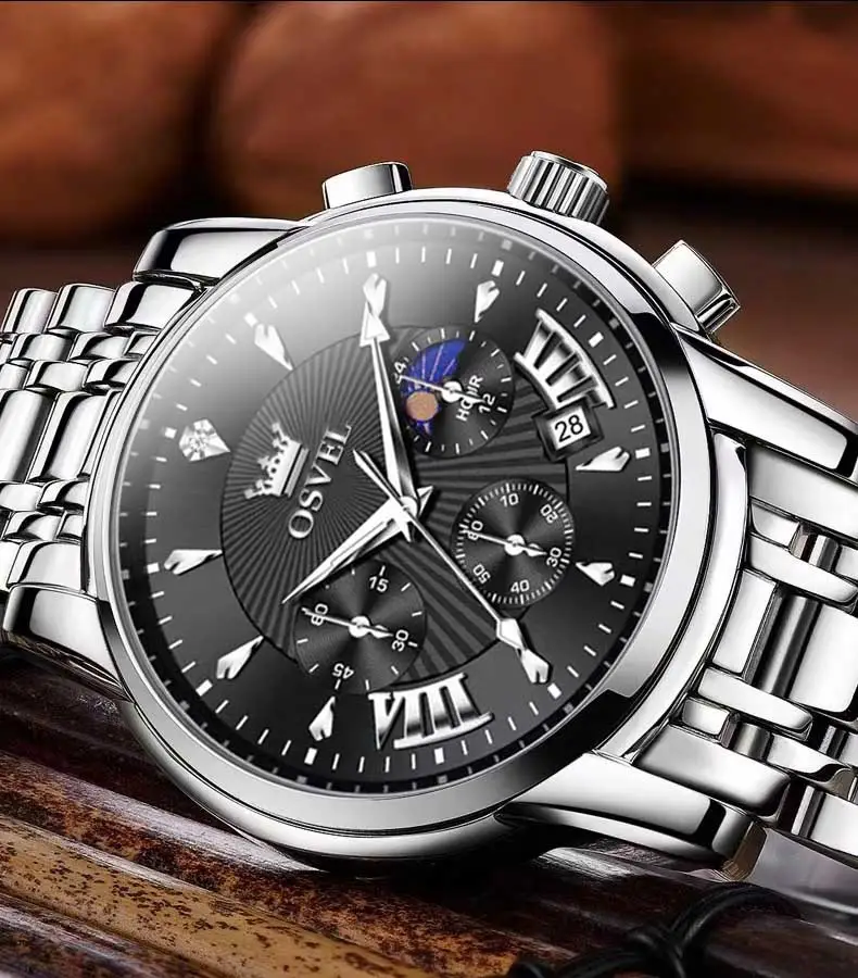 New Men's Watch Multifunctional Fashion Quartz Watch Business Steel Band Men's Watch Cross-border Wholesale Casual Men's Watch — feature 8