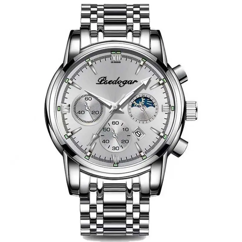 New Men's Watch Multifunctional Fashion Quartz Watch Business Steel Band Men's Watch Cross-border Wholesale Casual Men's Watch - Image 20