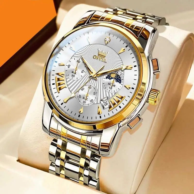 New Men's Watch Multifunctional Fashion Quartz Watch Business Steel Band Men's Watch Cross-border Wholesale Casual Men's Watch - Image 4