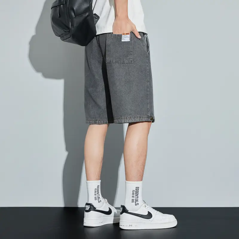 Men Denim Shorts Washable Casual Medium - Image 5
