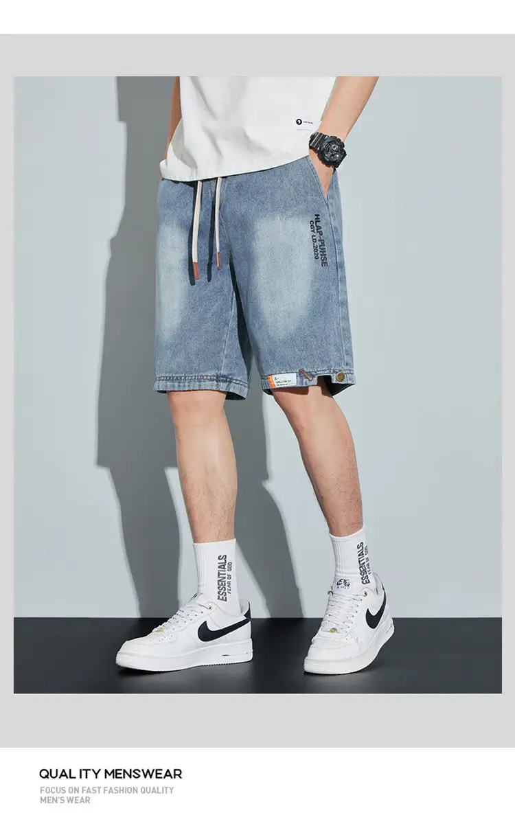 Men Denim Shorts Washable Casual Medium — feature 11