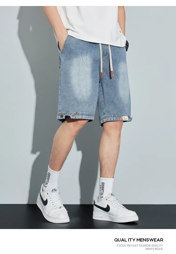 Men Denim Shorts Washable Casual Medium — feature 12