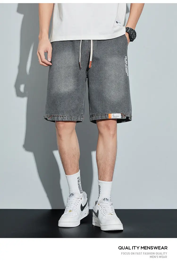Men Denim Shorts Washable Casual Medium — feature 15