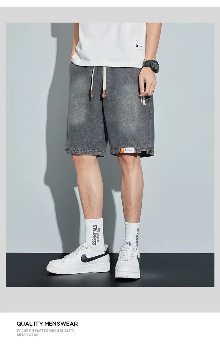 Men Denim Shorts Washable Casual Medium — feature 16
