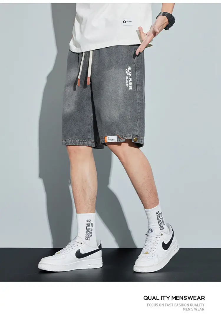 Men Denim Shorts Washable Casual Medium — feature 17
