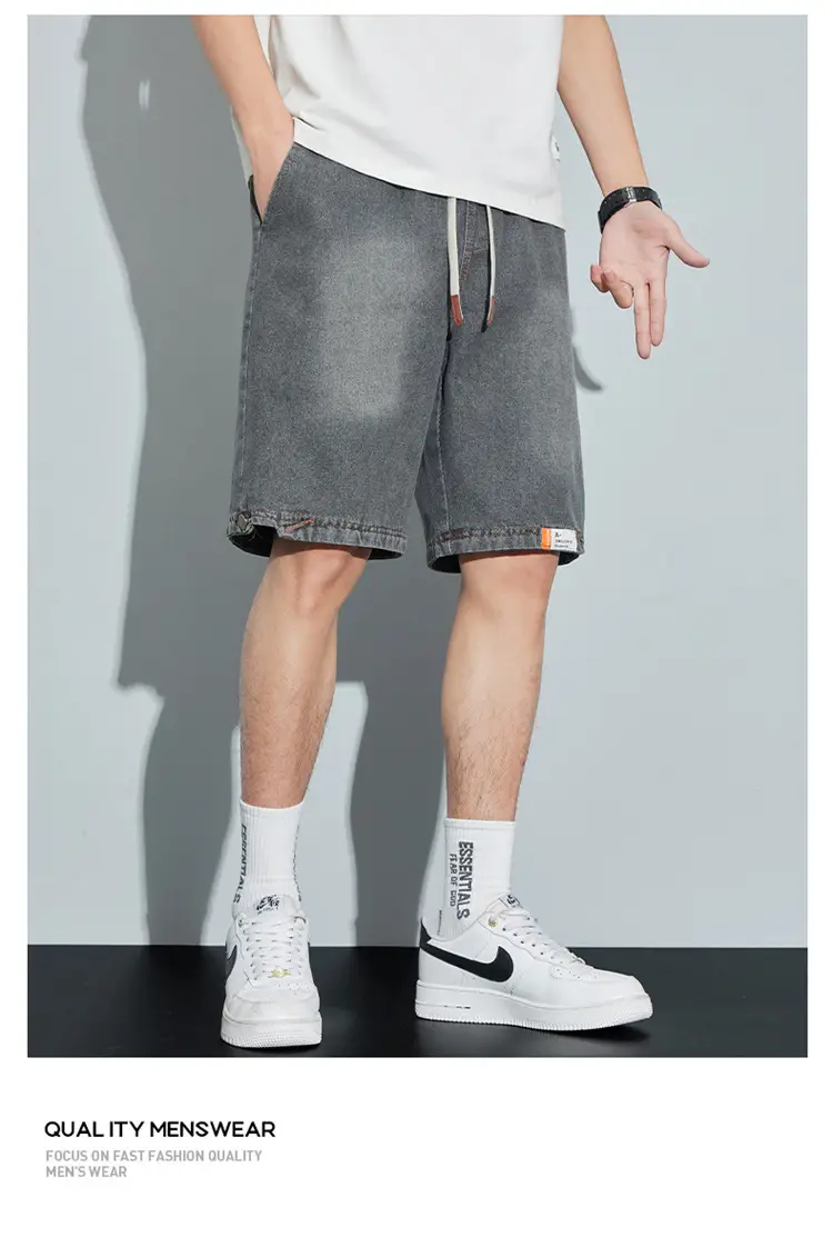 Men Denim Shorts Washable Casual Medium — feature 18