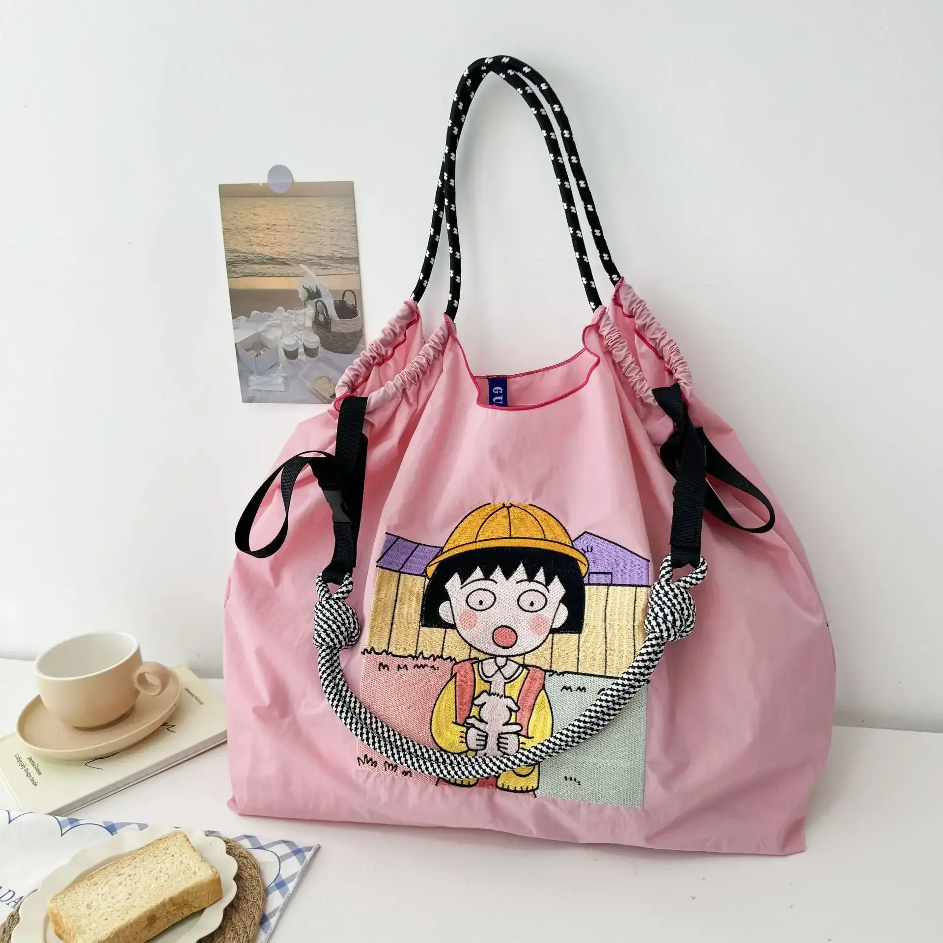 Green Embroidered Shoulder Bag for Women - Image 100