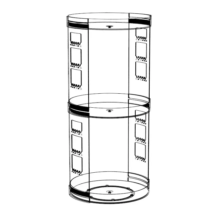 Transparent Rotating Makeup & Skin Care Storage Box with Brush Holder - Image 4