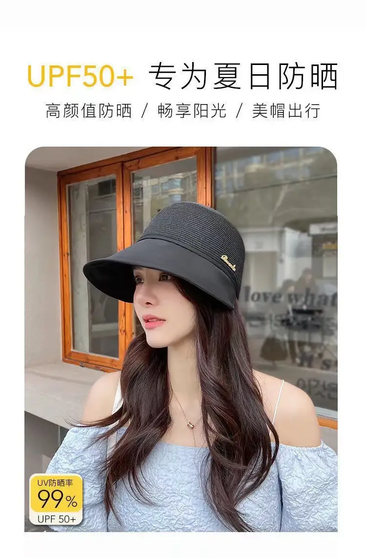 Women Straw Sun Hat with Big Bristle Lavender — feature 1