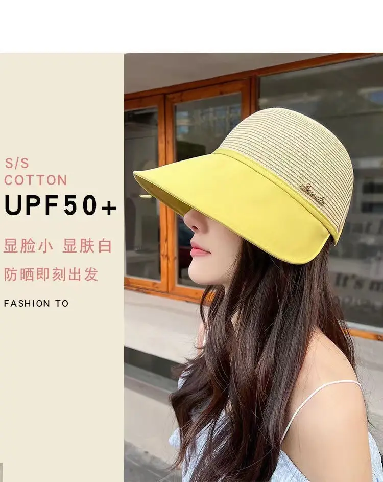 Women Straw Sun Hat with Big Bristle Lavender — feature 10