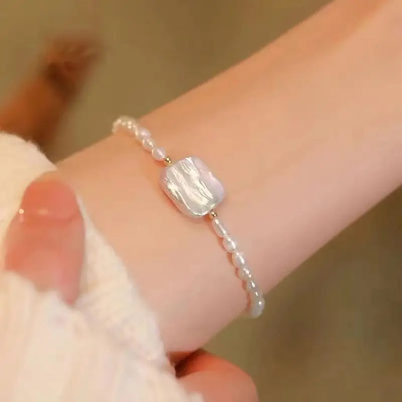 Freshwater Pearl Bracelet for Women Square Design - Image 4