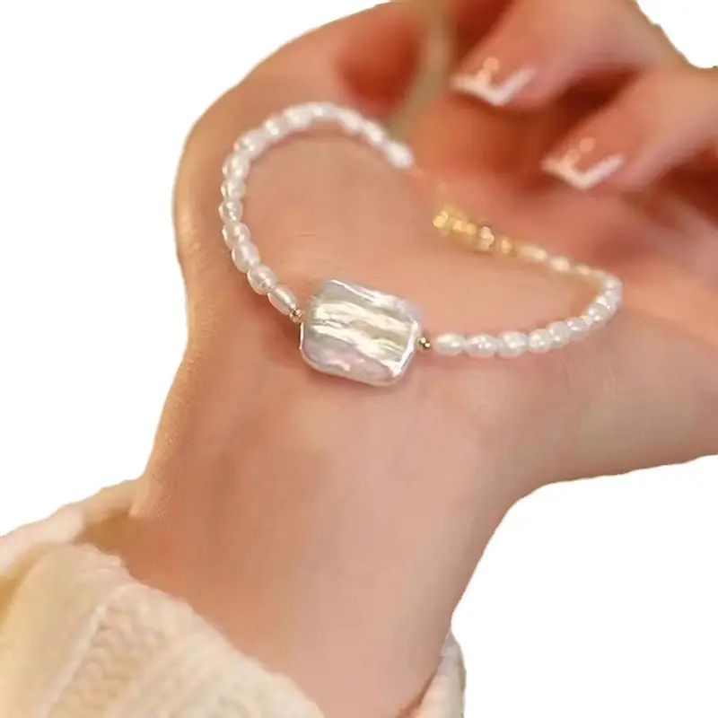 Freshwater Pearl Bracelet for Women Square Design - Image 6