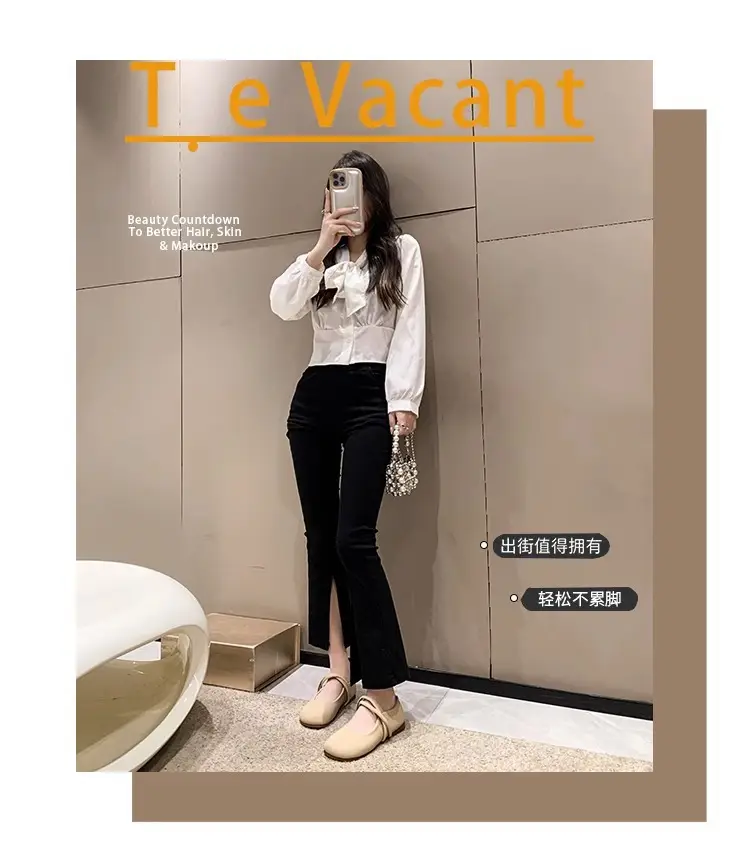 Evening Breeze Gentle Shoes Women's 2025 New Fairy Style with Skirt Mary Jane Shoes Flat Bottom Round Toe Peach Shoes — feature 1