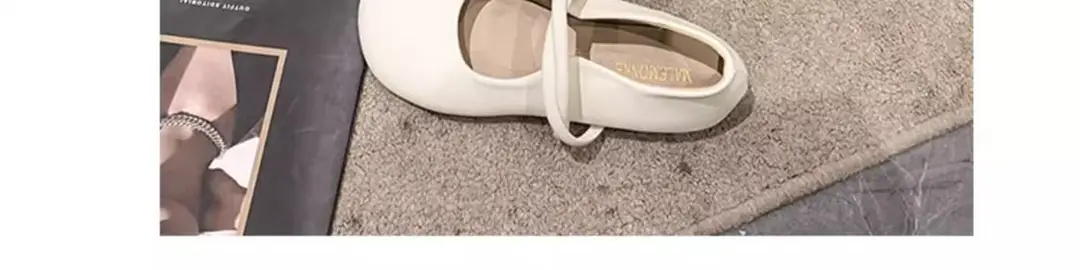 Evening Breeze Gentle Shoes Women's 2025 New Fairy Style with Skirt Mary Jane Shoes Flat Bottom Round Toe Peach Shoes — feature 5