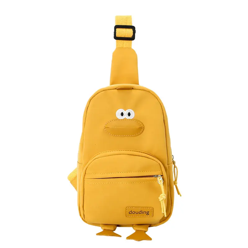 New Korean Cartoon Kids Shoulder Bag White with Duck Design - Image 10