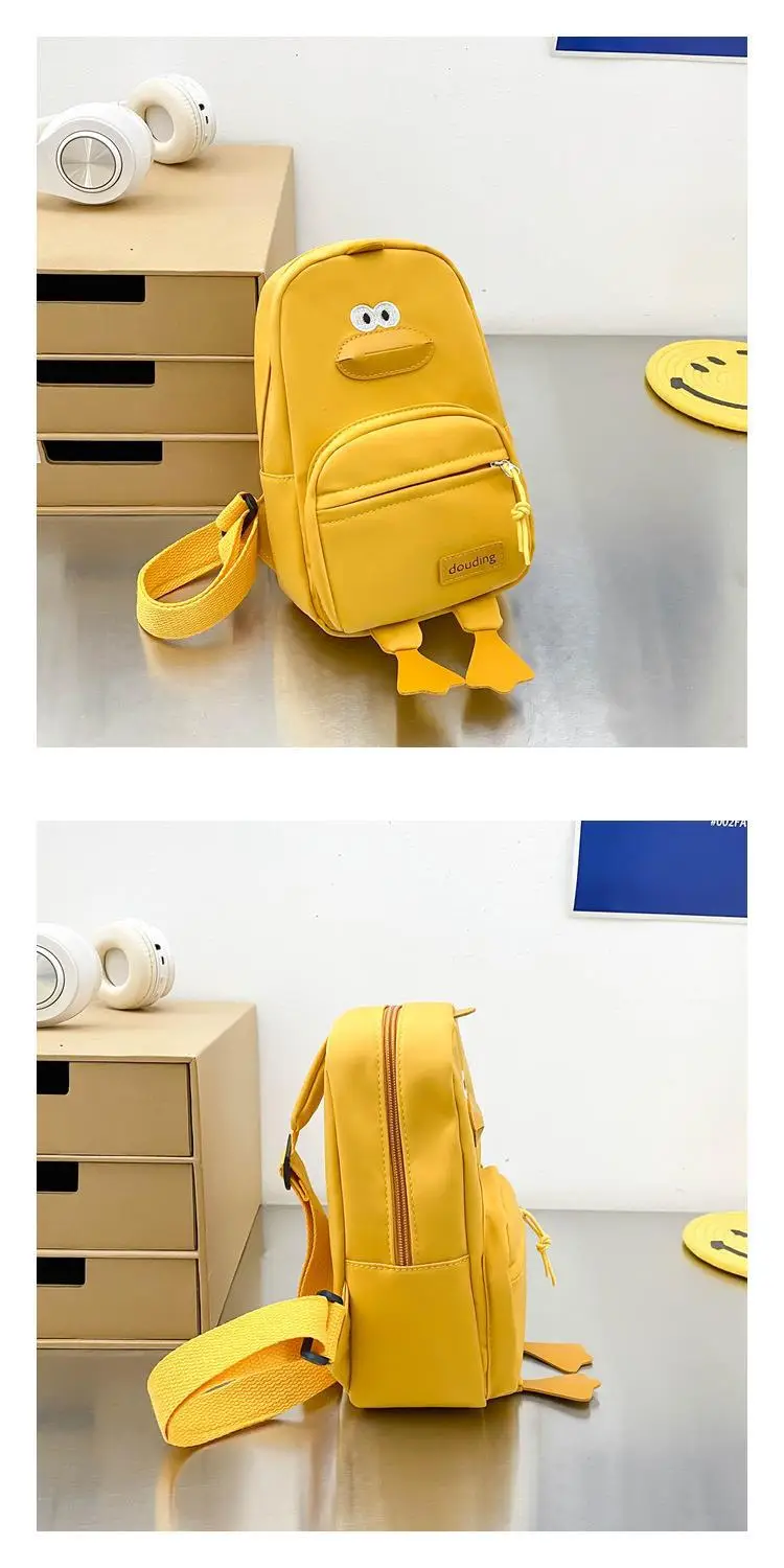 New Korean Cartoon Kids Shoulder Bag White with Duck Design — feature 18