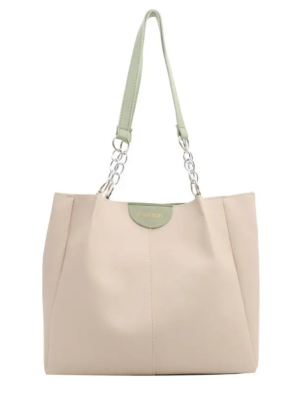 Women's Large Capacity Shoulder Bag Beige 2024 - Image 9