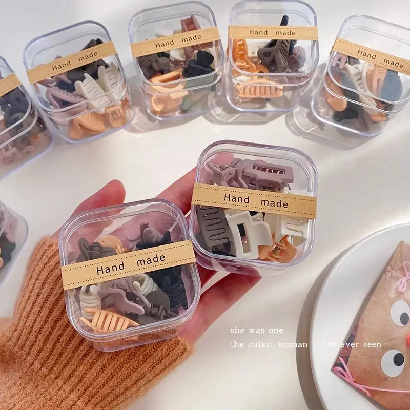 Milk Curry Storage Box Ten Pack Grab Clip Mini High Pony Tail Hair Grab Side Small Bangs Clip Princess Hair Clip - Image 32