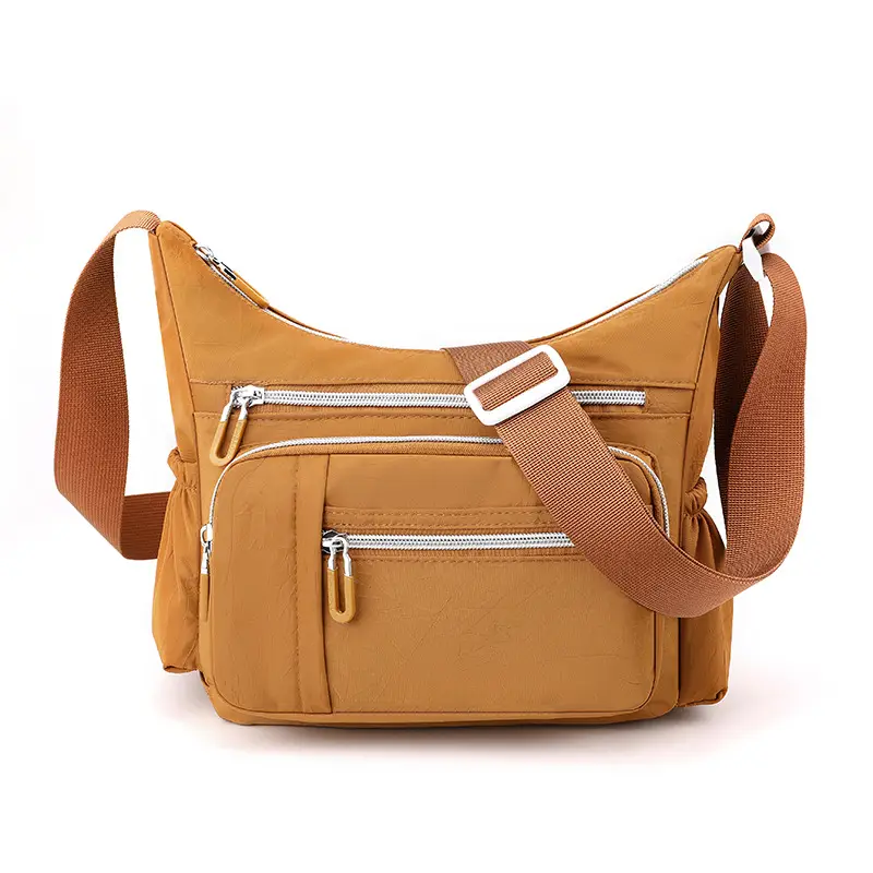 Women's Blue Waterproof Crossbody Bag with 3 Compartments