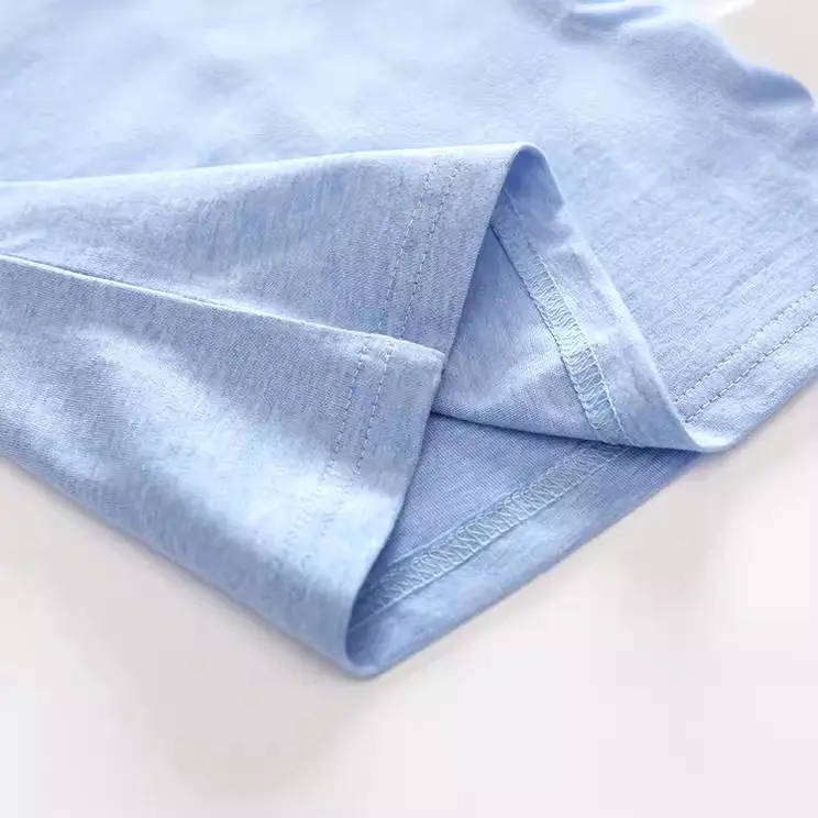 Kids Blue T-Shirt Half Sleeve Suit Summer Korean