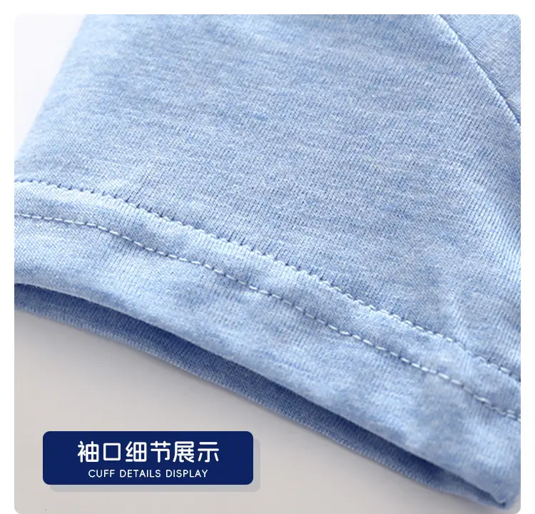Kids Blue T-Shirt Half Sleeve Suit Summer Korean — feature 14