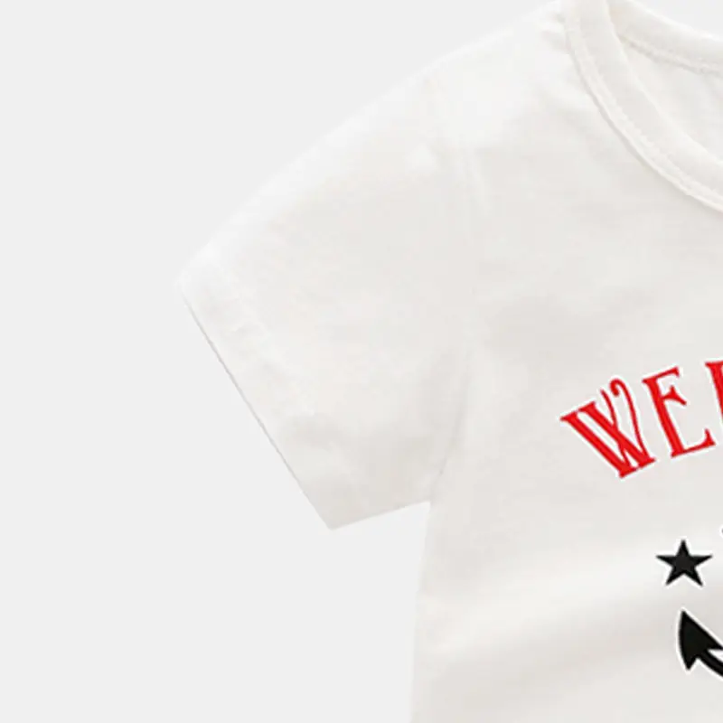 Children's Well Kids Anchor T-Shirt Plaid Shorts Set