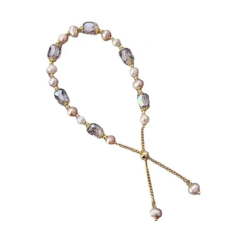 18K Gold Pearl Bracelet for Women Summer Cool Fashion