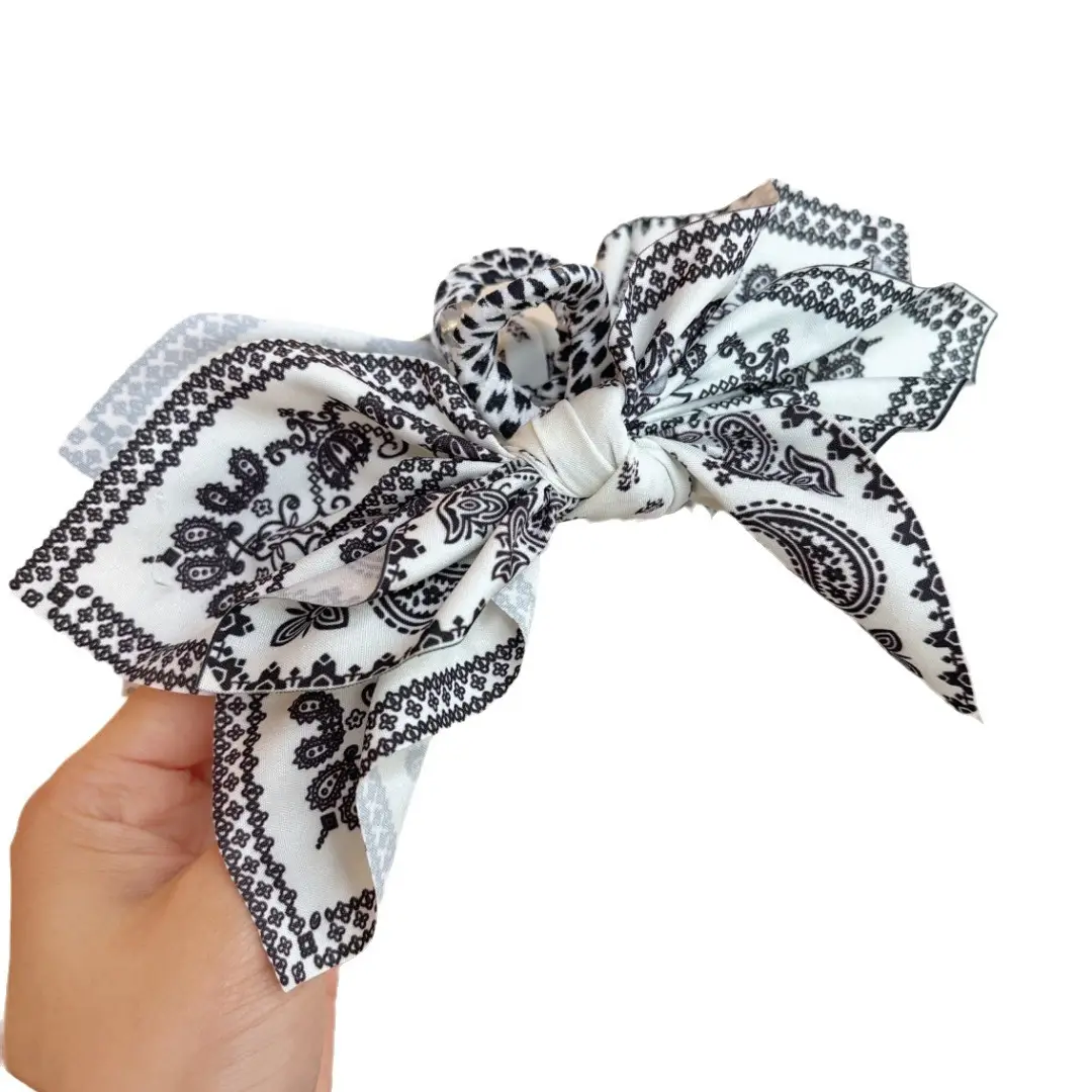 Vintage Paris Cashew Flower Bow Hairpin Clip