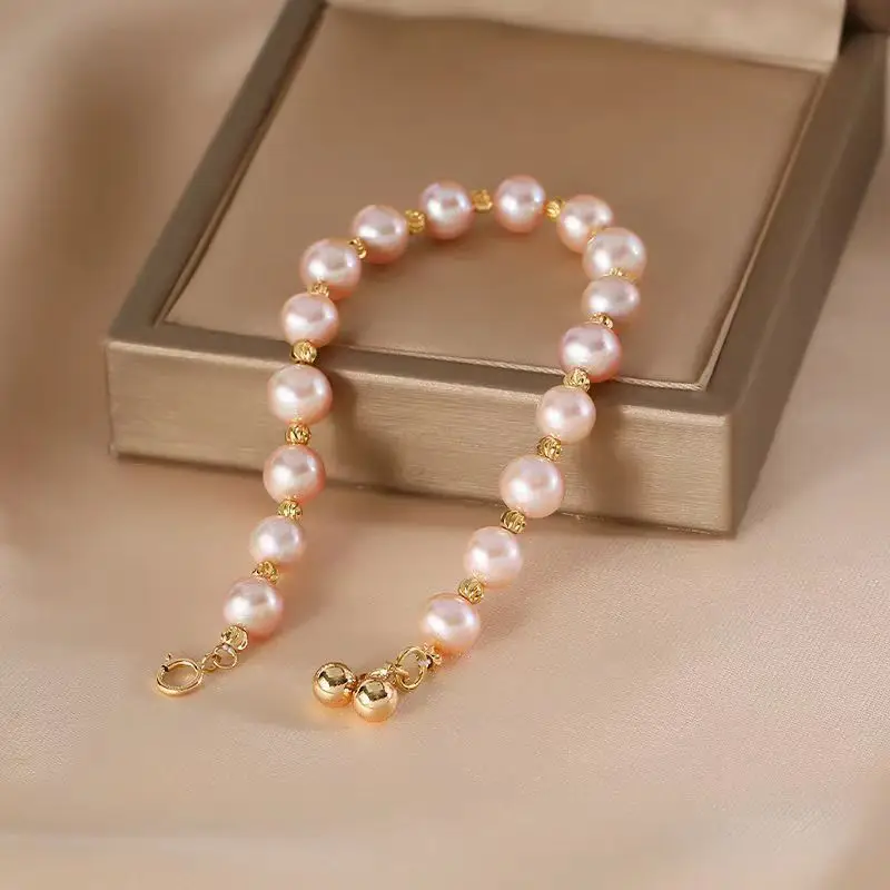 18k Gold Plated Pearl Bracelet for Women