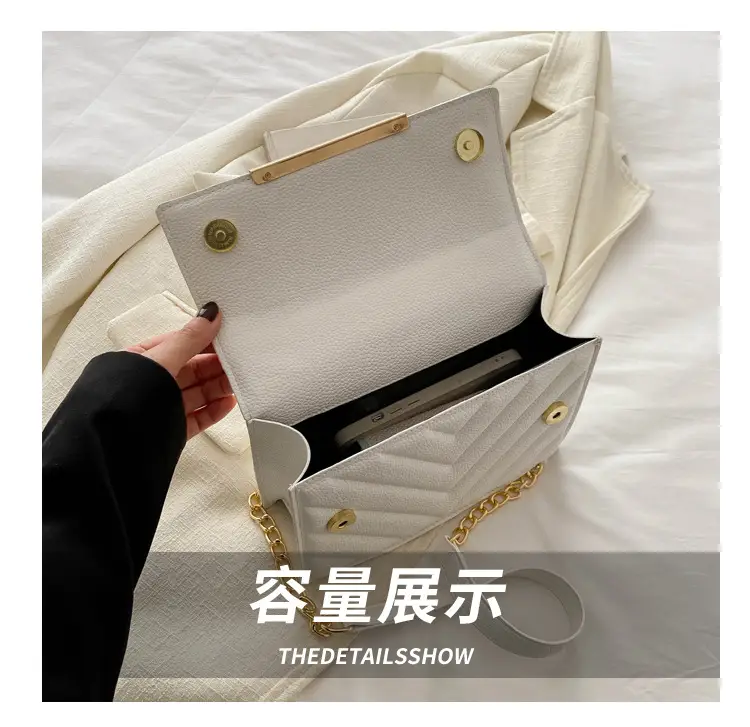 White Rhombus Chain Messenger Bag 2024 — feature 5