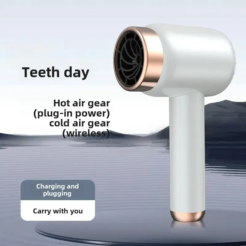 Rechargeable Hair Dryer Dark Gray High Speed Negative Ion
