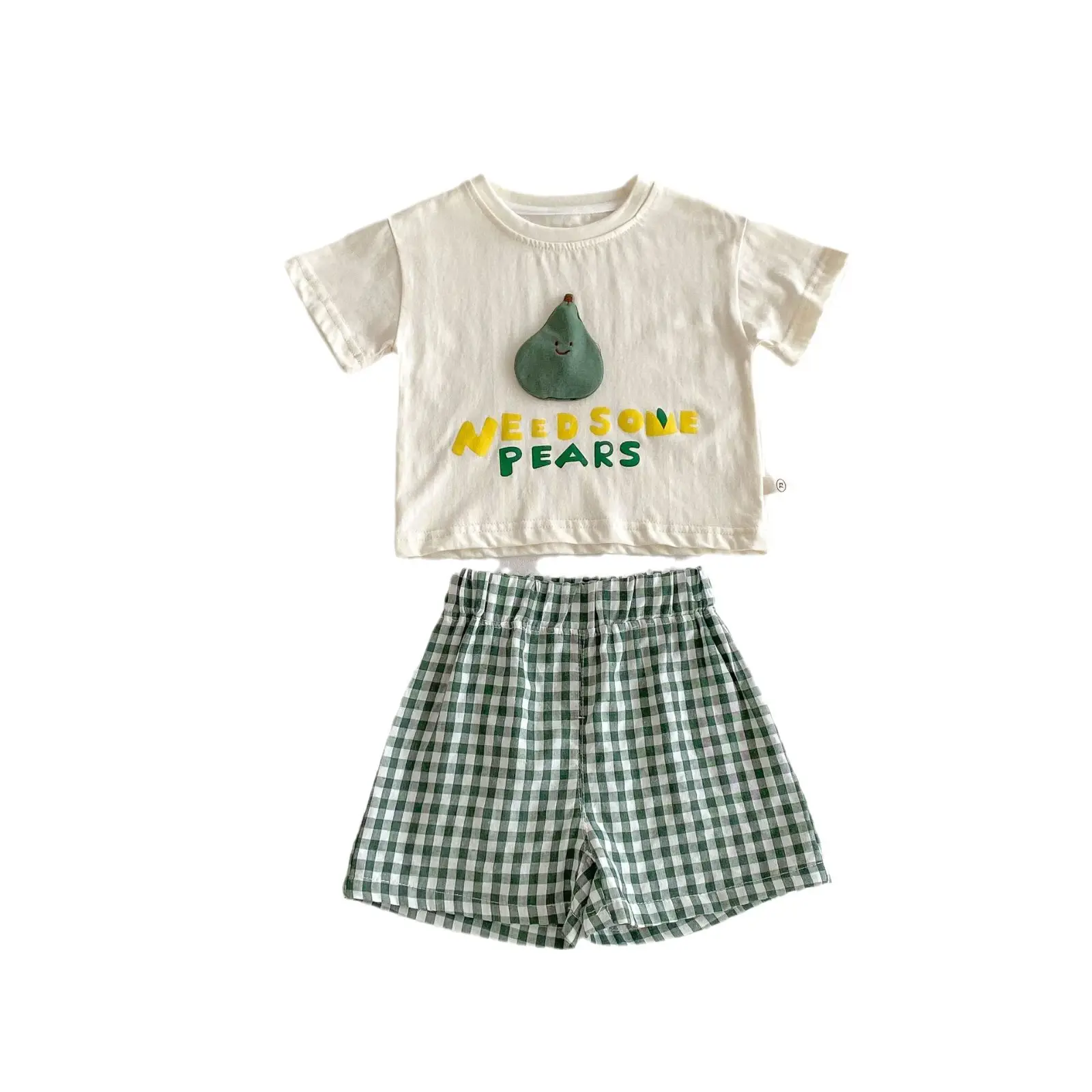 Children Plaid Shorts Set 0-5Yr Summer Huzhou Zhili
