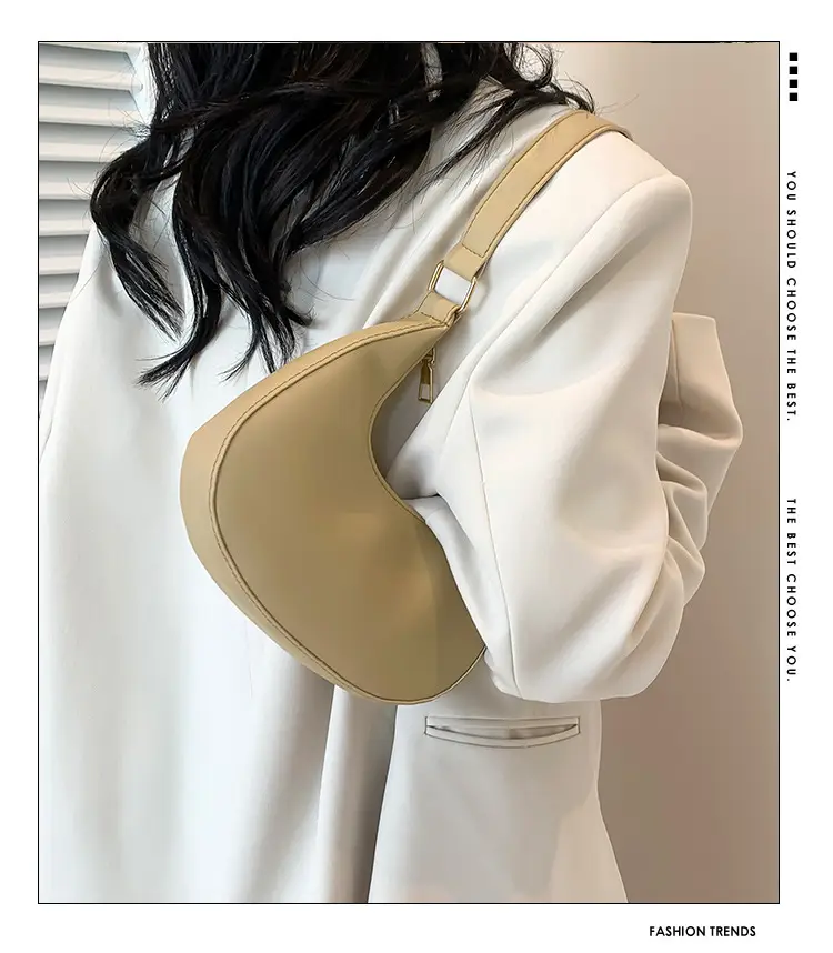 Korean Women Shoulder Bag Solid Texture 2024 Spring New — feature 1