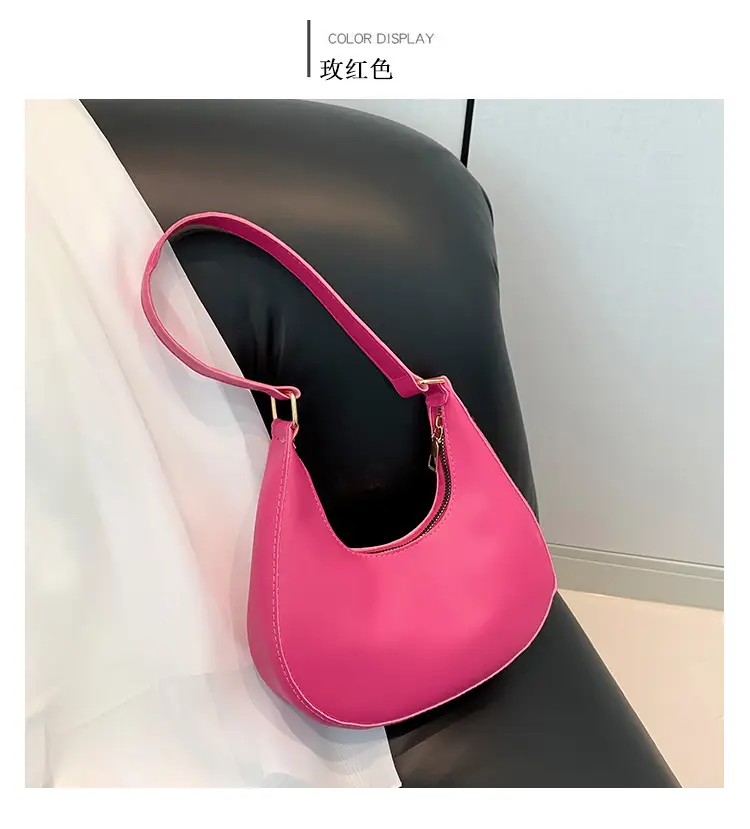Korean Women Shoulder Bag Solid Texture 2024 Spring New — feature 10
