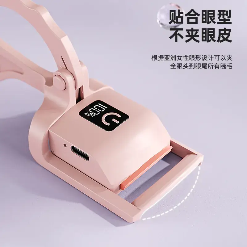 USB Rechargeable Eyelash Curler Pink - Image 5