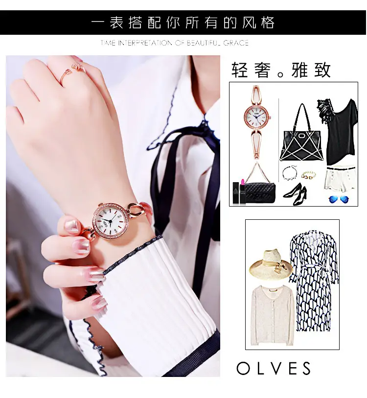 Goldie Light Diamond Studded Women's Quartz Watch — feature 15