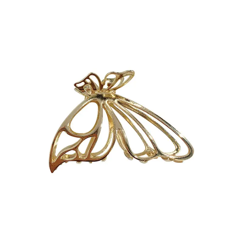 Elegant Golden Metal Hair Clip for Women