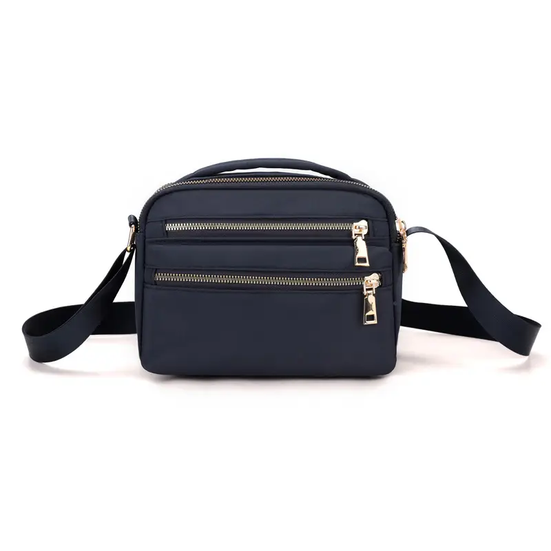 Women's Pink Shoulder Crossbody Bag with 2 Zipper Pockets - Image 2