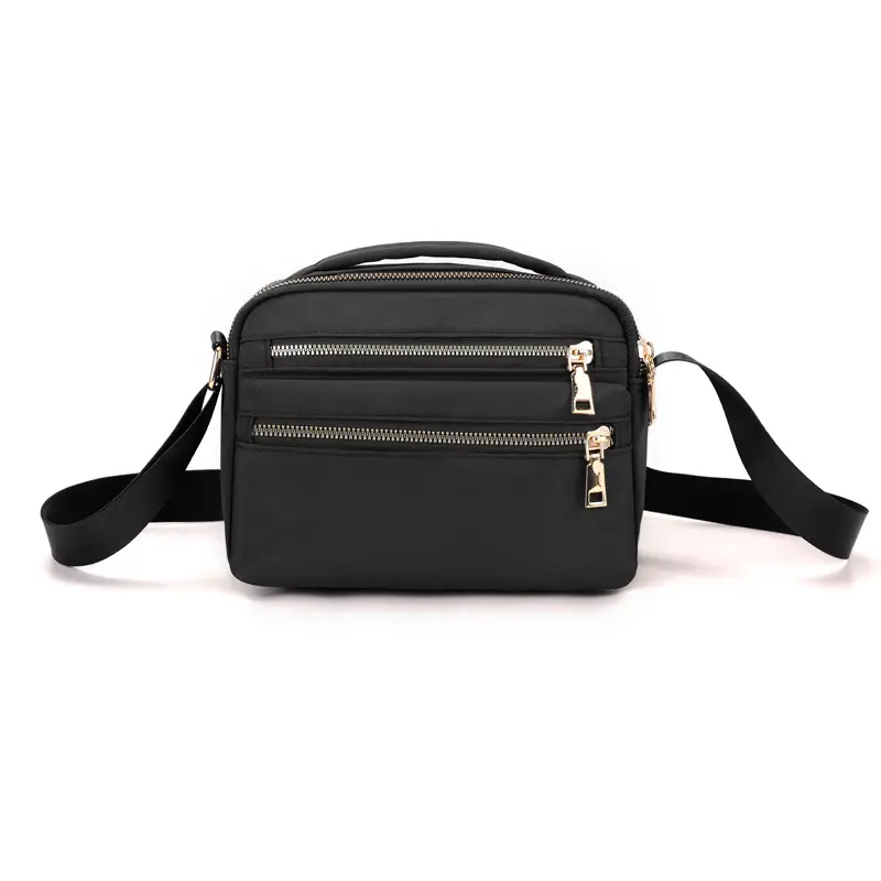 Women's Pink Shoulder Crossbody Bag with 2 Zipper Pockets - Image 3