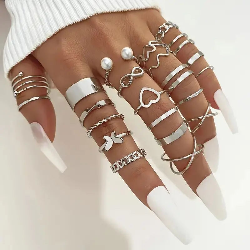 2024 New Butterfly Ring Opening Multi-Joint Stacking Rings for Women - Image 2