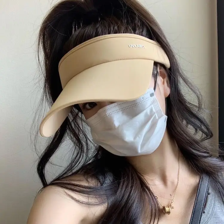Women Anti-UV Topless Hat Light Blue K-Style - Image 8