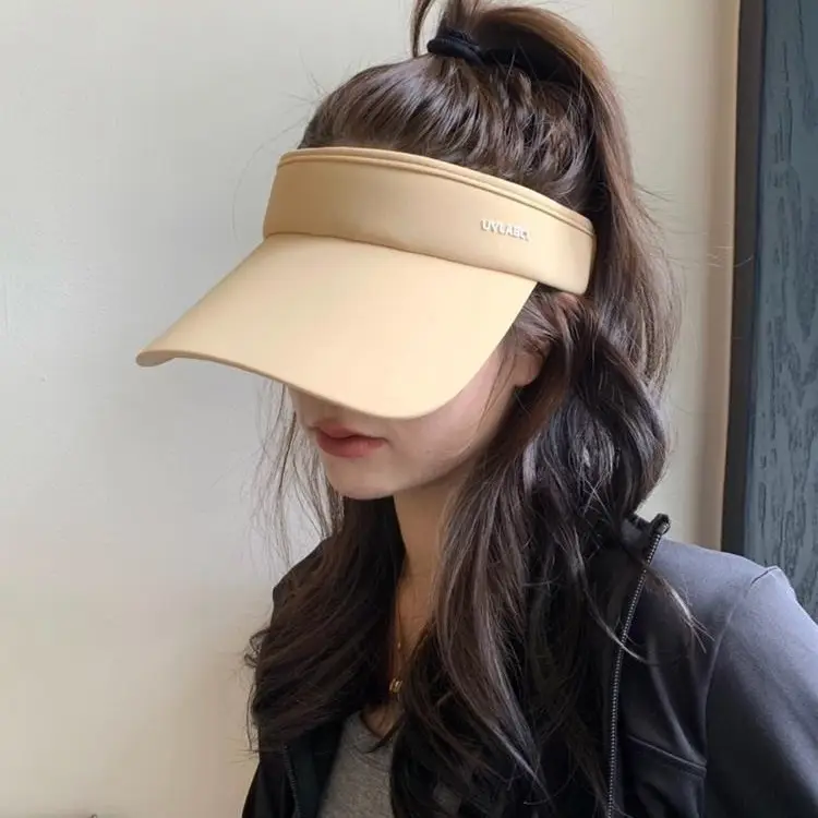 Women Anti-UV Topless Hat Light Blue K-Style - Image 10